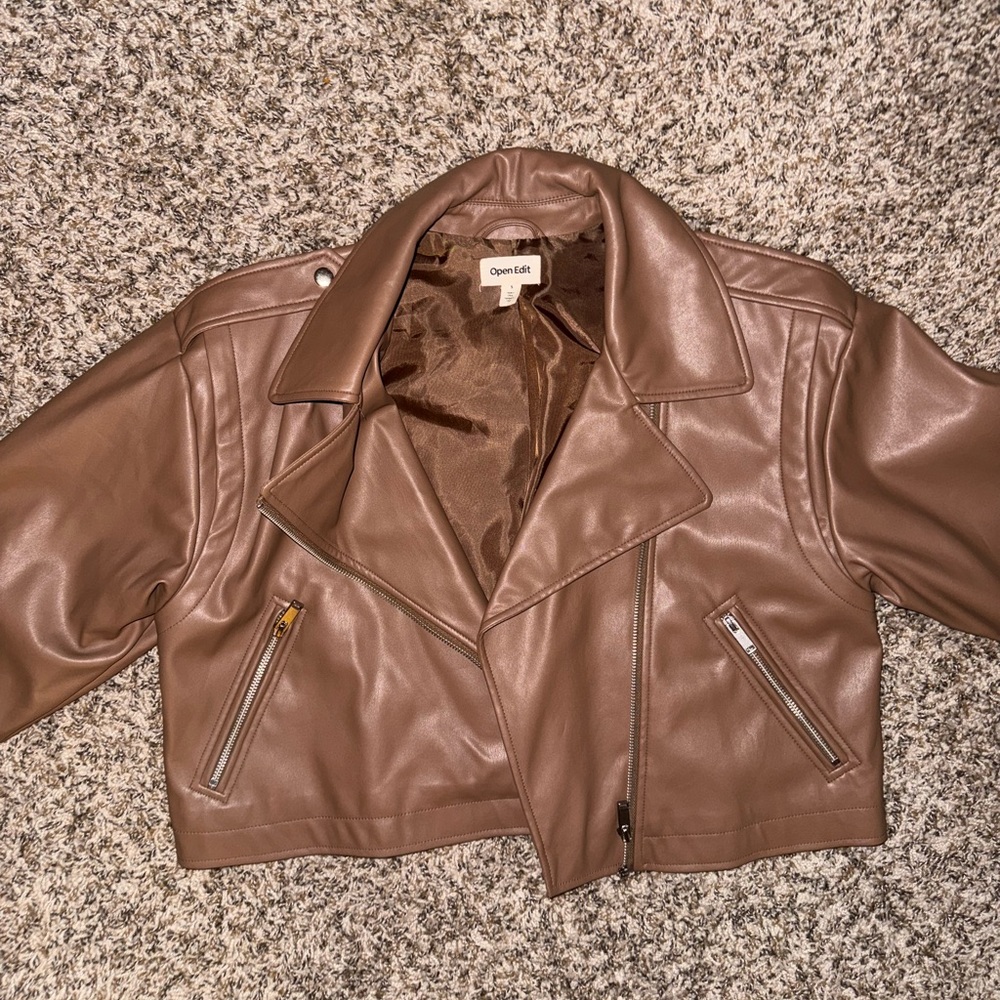 Open Edit Leather Jacket